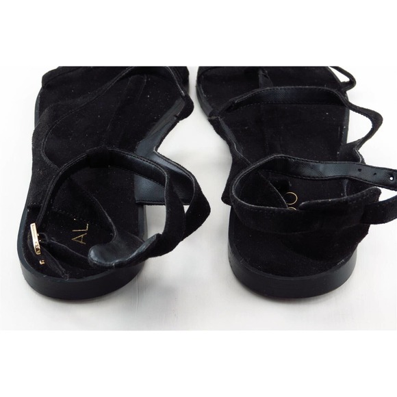 Aldo Strappy Black Synthetic Women Sandal Shoes Sz 7.5‎ M - Picture 4 of 6